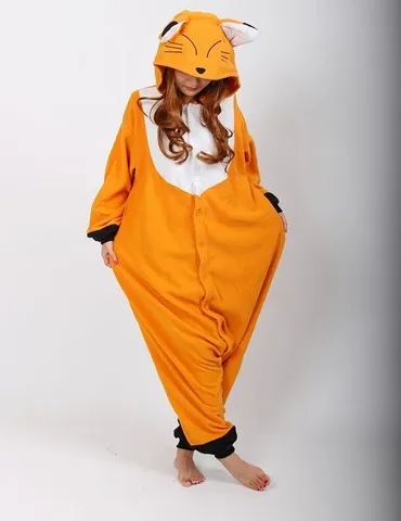 Pijama Kigurumi Adulto Animal Amarelo Fantasia Cosplay Pelúcia Macacão com  Capuz Confortável Tamanho: P