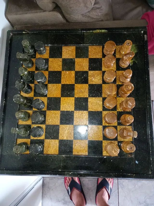 Mesa marmore ,jogo de xadrez - Foto 3