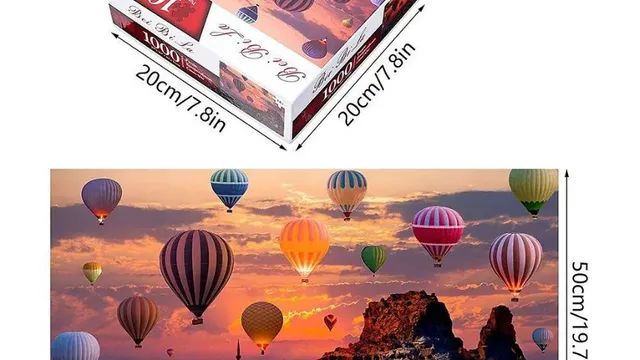 Jigsaw Puzzle 1000 Peças quebra cabeca para Adultos, Balão de Ar Quente no  Jogo do Quebra-Cabeça sunset, Bom Presente para Crianças Idosas Adultos