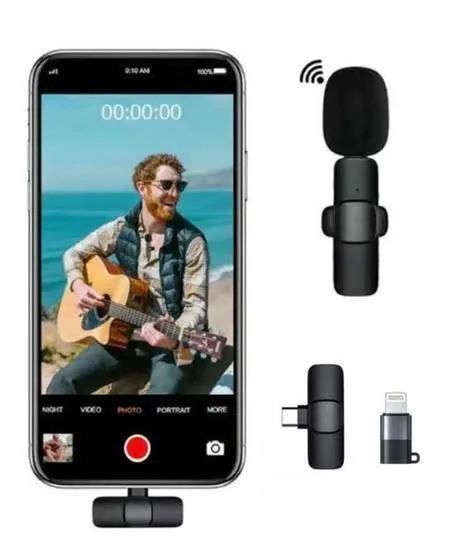 Microfone de lapela. iPhone ou Android. - Foto 3