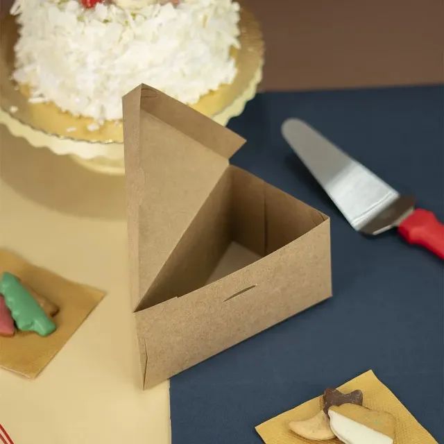 30 caixas para Fatia de Bolo ou Torta 17x10x8cm - Kraft