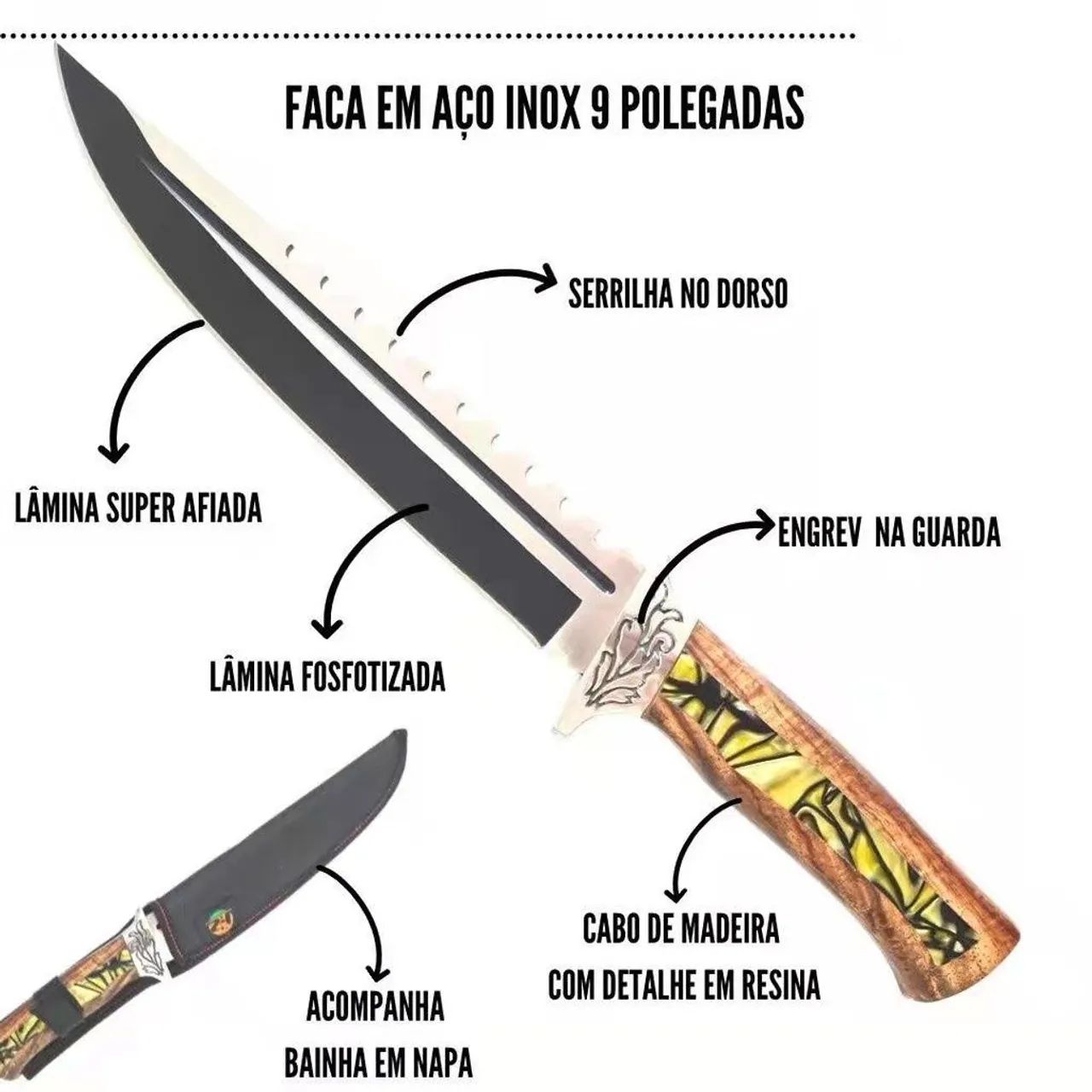 Faca churrasco  - Foto 2