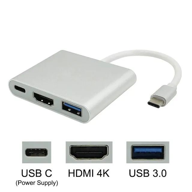 Cabo Adap Usb 3.1 Tipo C Thunderbolt 3.0 X Hdmi Usb 3 Tipo C - Foto 4