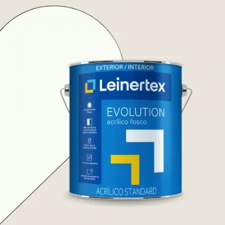Tinta Evolution Acrílico Fosco 3,6l Leinertex Branco Gelo