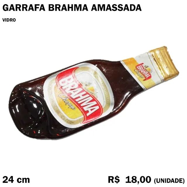 Garrafa Brahma Amassada Decoração