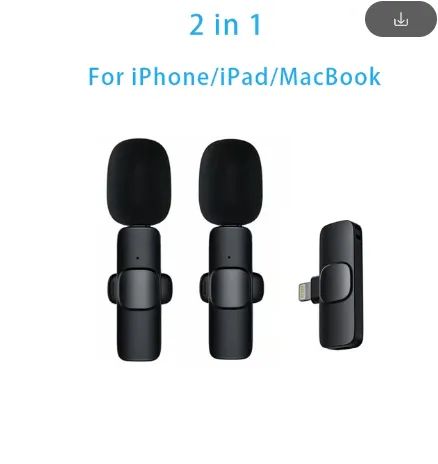 Microfone de lapela sem fio para iPhone