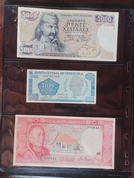 Coleção de Cédulas antigas de vários países  - Foto 3