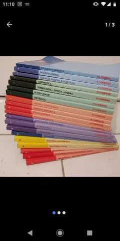 Coleção Apostilas pré vestibular Objetivo em bom estado