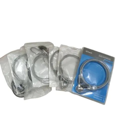 7 Travas Para Notebook Cadeado Com Chave Preto 1.5m Cabo de Aço - Foto 3