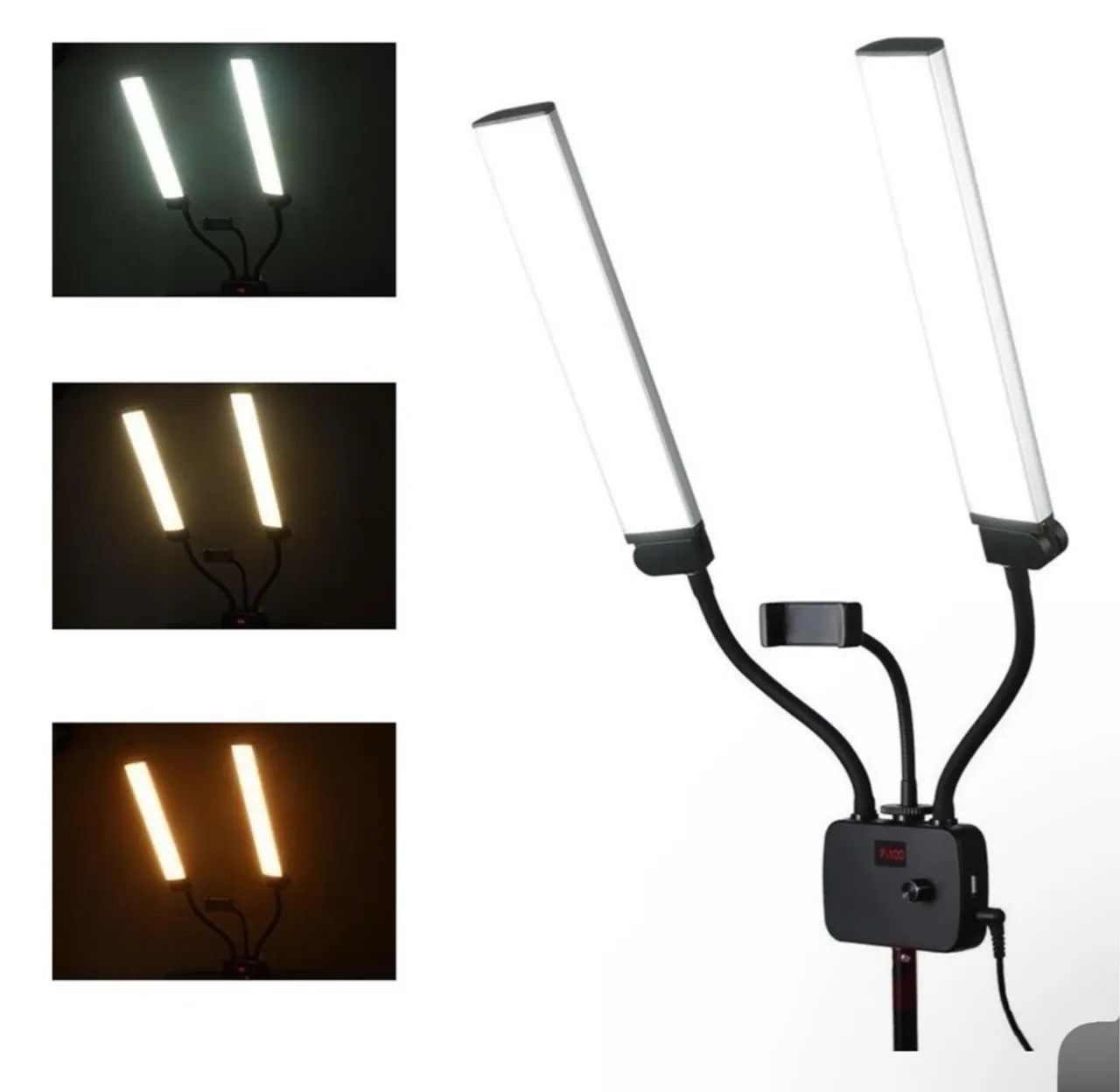 Iluminador Ring Light Led 80w + Tripe Cor da estrutura Preto 110/220V - Foto 3