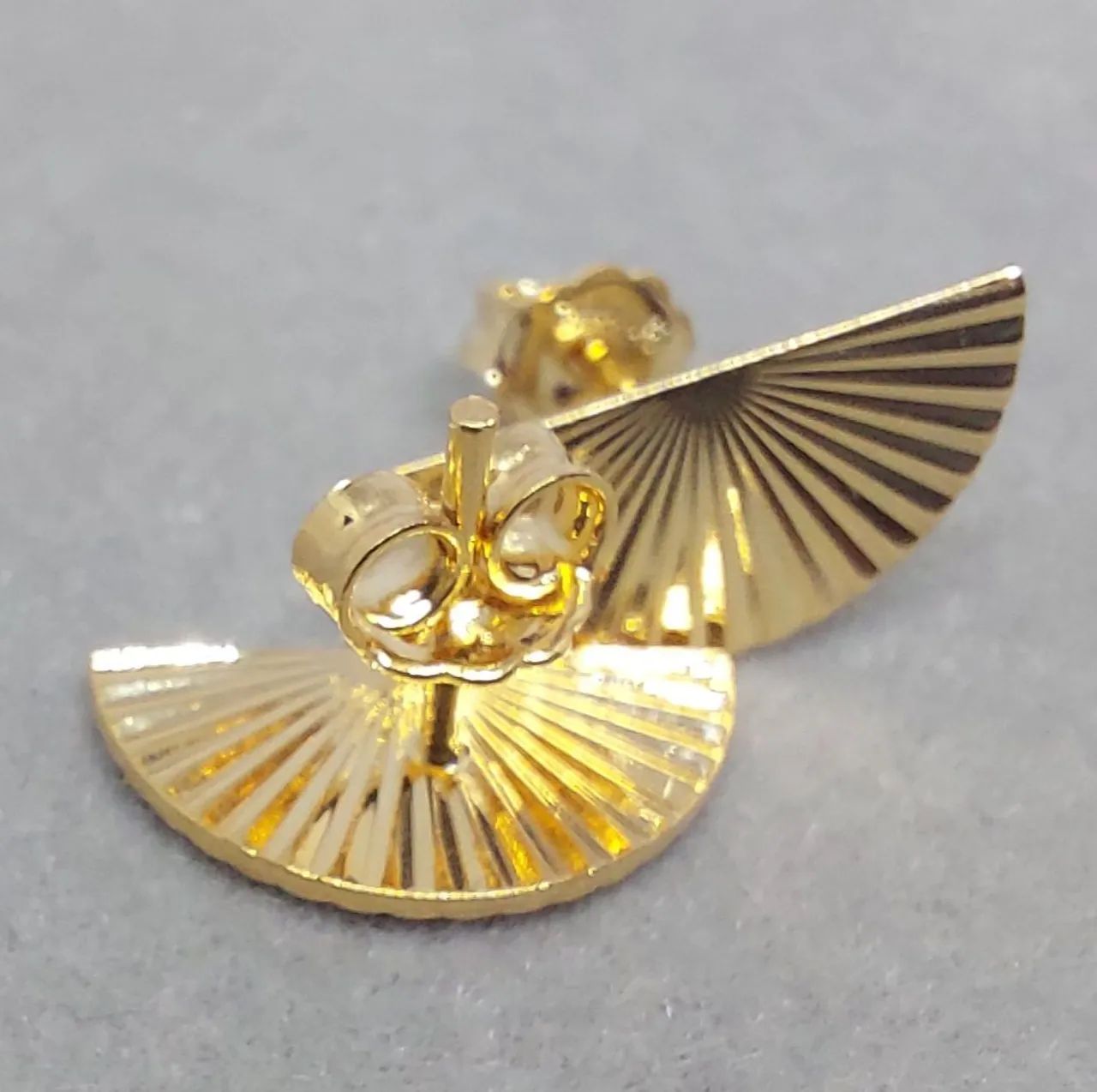 Brincos banhado a Ouro - Estilo leque