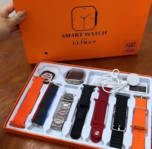 Smartwatch Relógios com 7 Pulseiras Entregamos 
