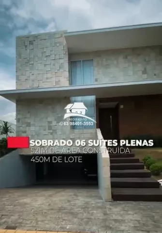 Sobrado em Condomínio para Venda em Palmas, Plano Diretor Norte, 6 dormitórios, 6 suítes,