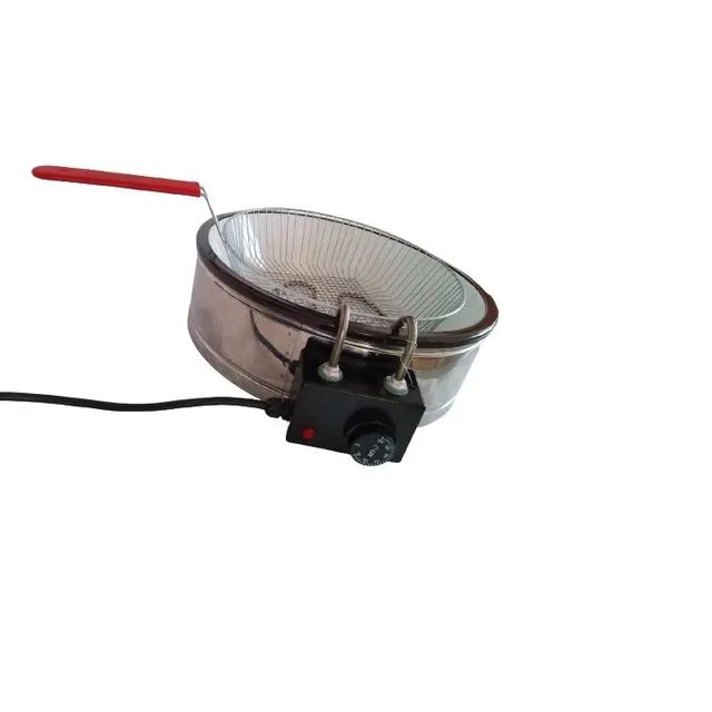 Fritadeira elétrica 6L com termostato  tacho esmaltado 