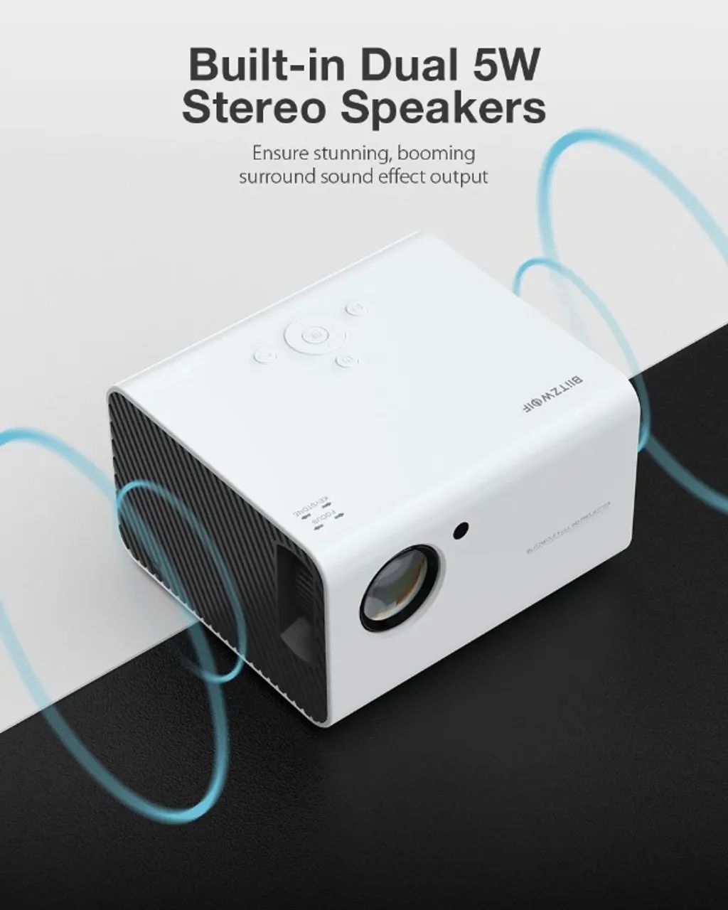 Projetor Blitzwolf Bw-vp14 Wifi 6000 Lumens Fullhd Branco - Foto 4