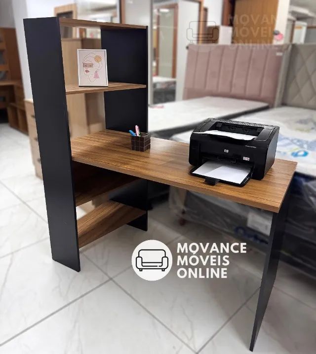 Mesa Escrivaninha Office com Estante 
