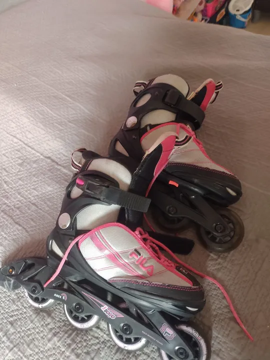 Patins Fila Rosa -original roller serve número 30/32