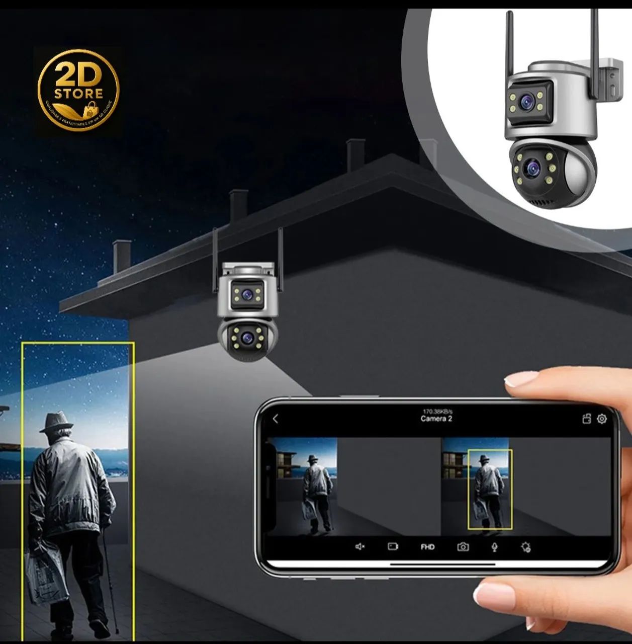 Câmera de Segurança Externa com Controle Remoto - Foto 2