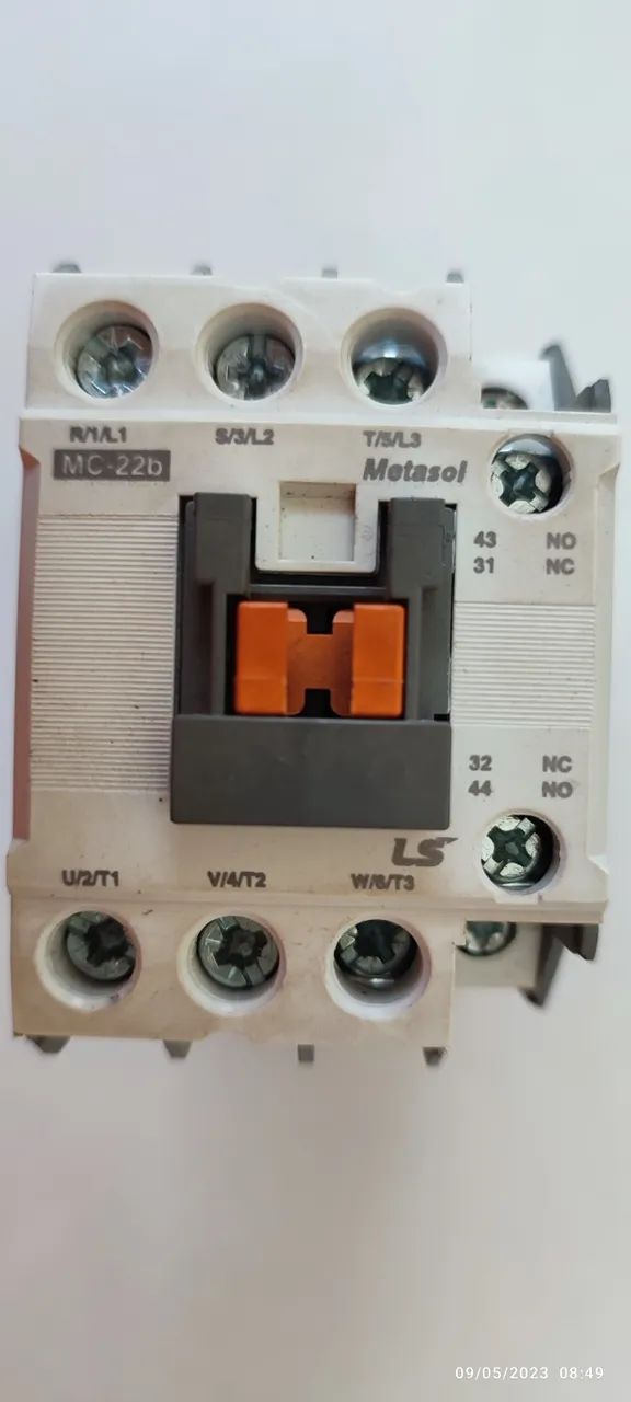 Contator Tripolar 220v 22a Metasol 1na+1nf  - Foto 3