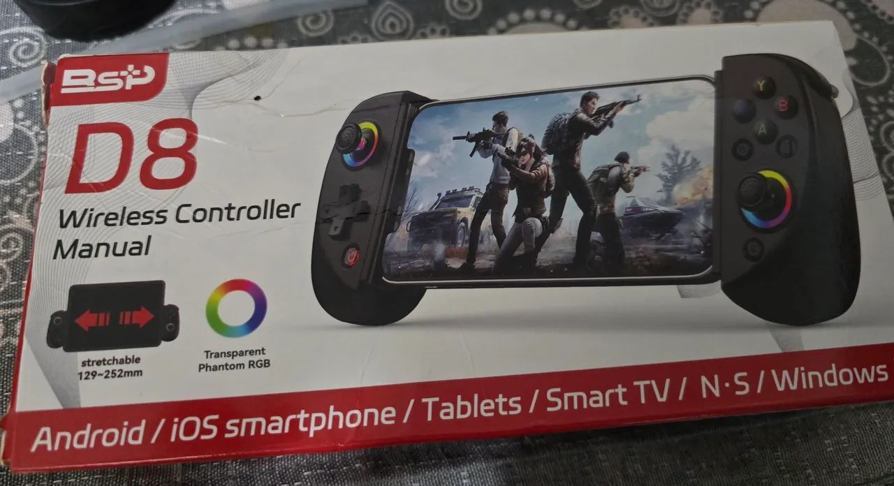 Controle Wireless para Celular - D8 - Bluetooth - RGB