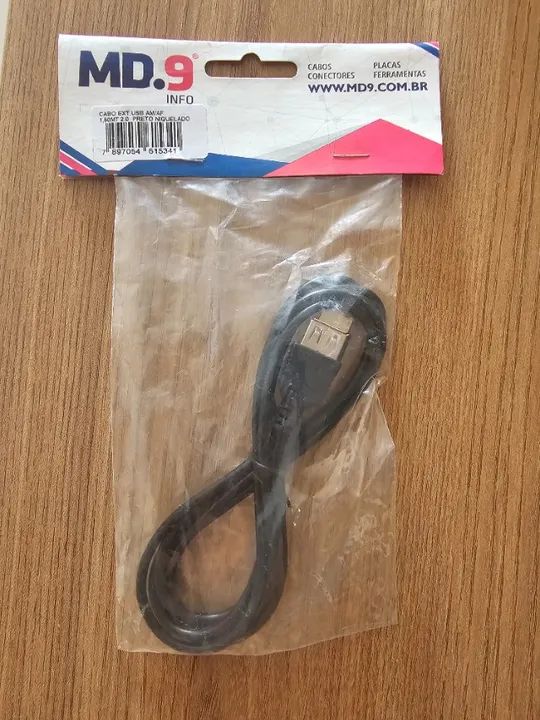 Cabo extensor de USB 1.5Metros preto lacrado