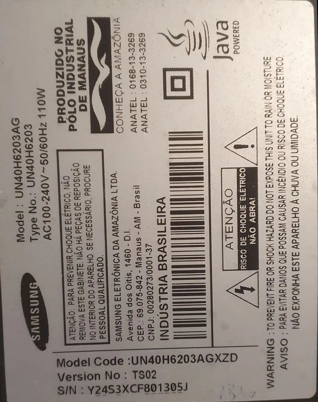 Samsung smart  TV 3D 40 polegadas defeito display,  para retirar peças.  - Foto 2