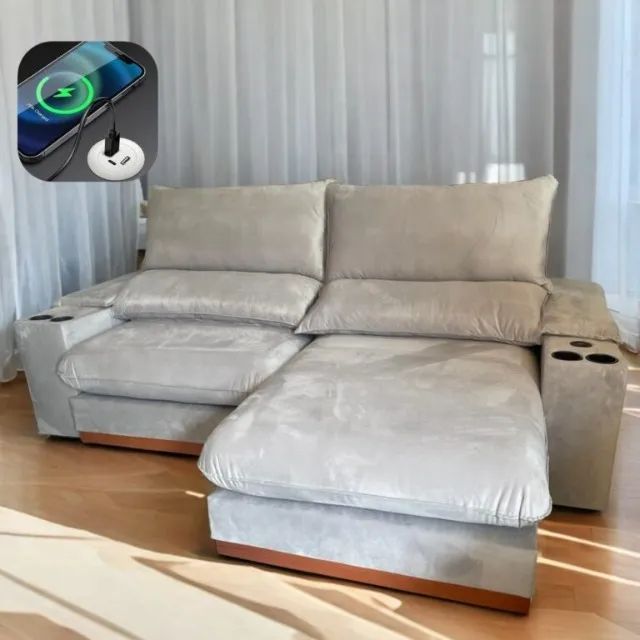 Sofá Retrátil e Reclinável Grazi 2,50 m - UNIART ESTOFADOS - Foto 4