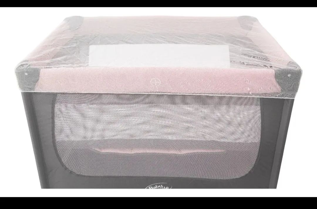 Berço Portátil Rosa e Cinza com Acessórios - Foto 6