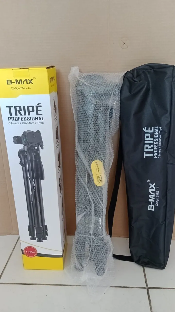 Tripé para Câmera Fotográfica BMG-13 B-Max - 1,8m