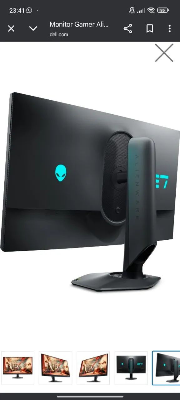 Monitor Gamer Alienware 27'' 2k 165Hz - Foto 3