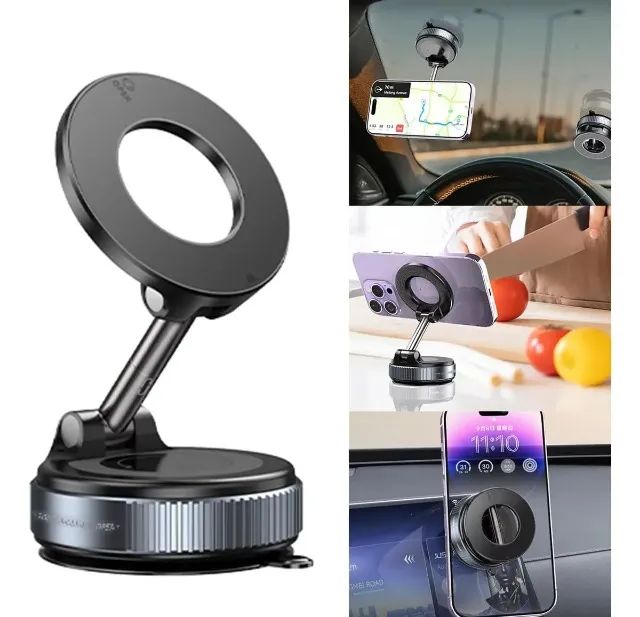 Suporte Celular Magnético 360° com Sistema de Vácuo - Foto 4