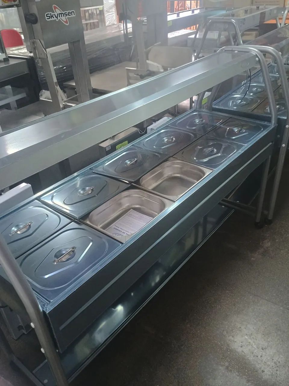 Carrinho Para Comida 10 Cubas quentes - Novo 