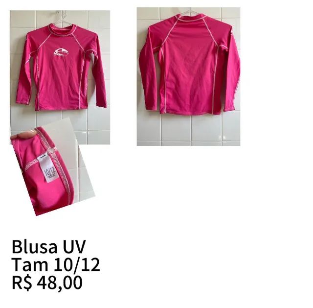Blusa UV infantil menina