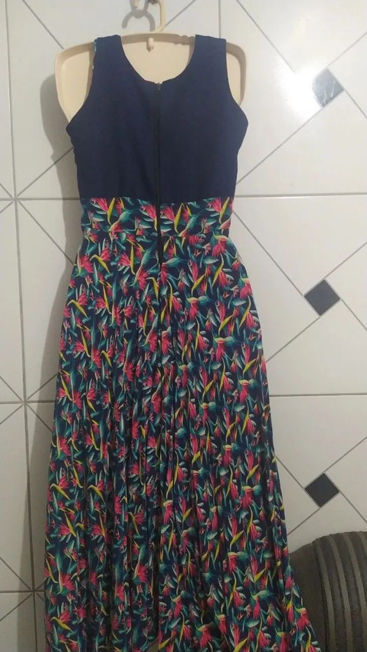Vestido Floral Azul - Foto 2