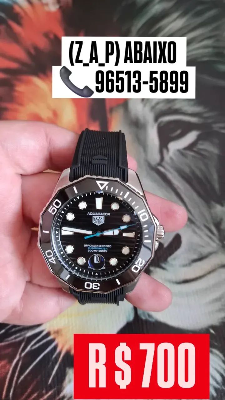 Relógio TAG HEUER AQUARECER AUTOMÁTICO PULSEIRA DE BORRACHA  - Foto 2