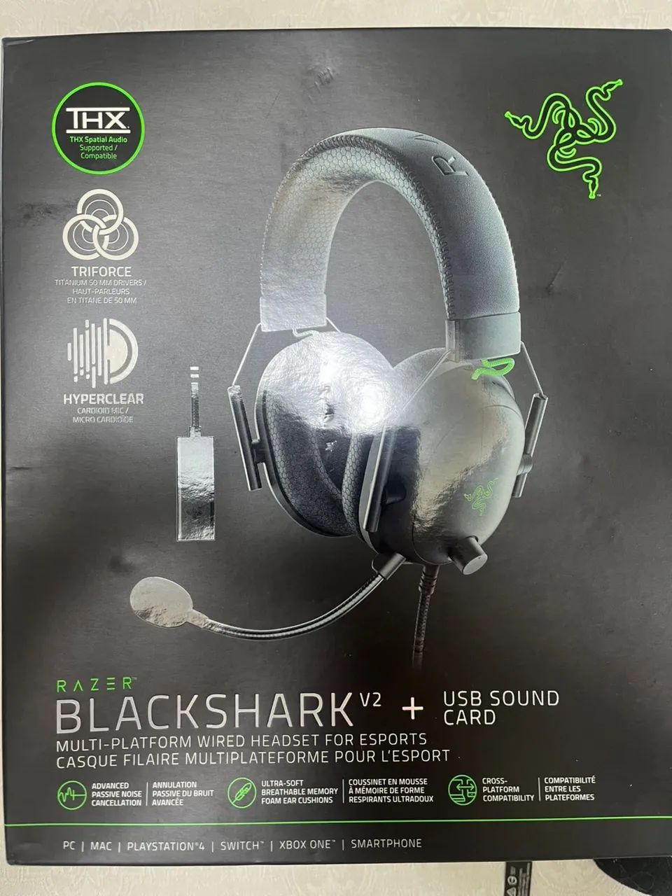 Razer blackshark v2 com USB soundcard - Foto 4