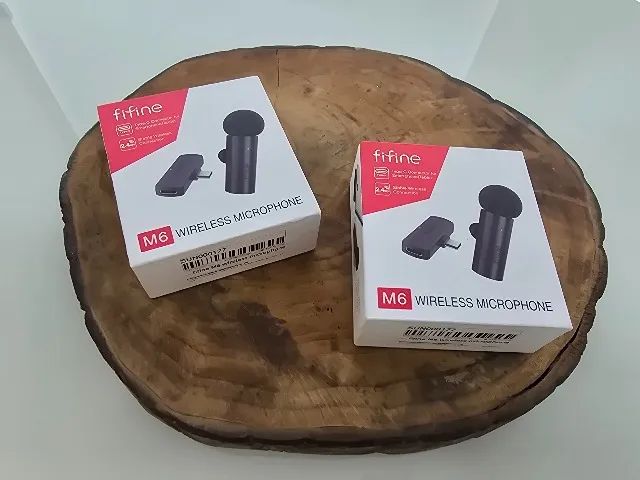 Fifine M6 Microfone S/fio Lapela Para Celular Android 2.4ghz Cor Preto - Foto 3