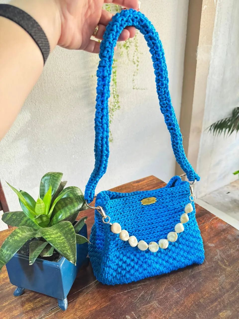 Bolsa Crochê - Fio Náutico  - Foto 5