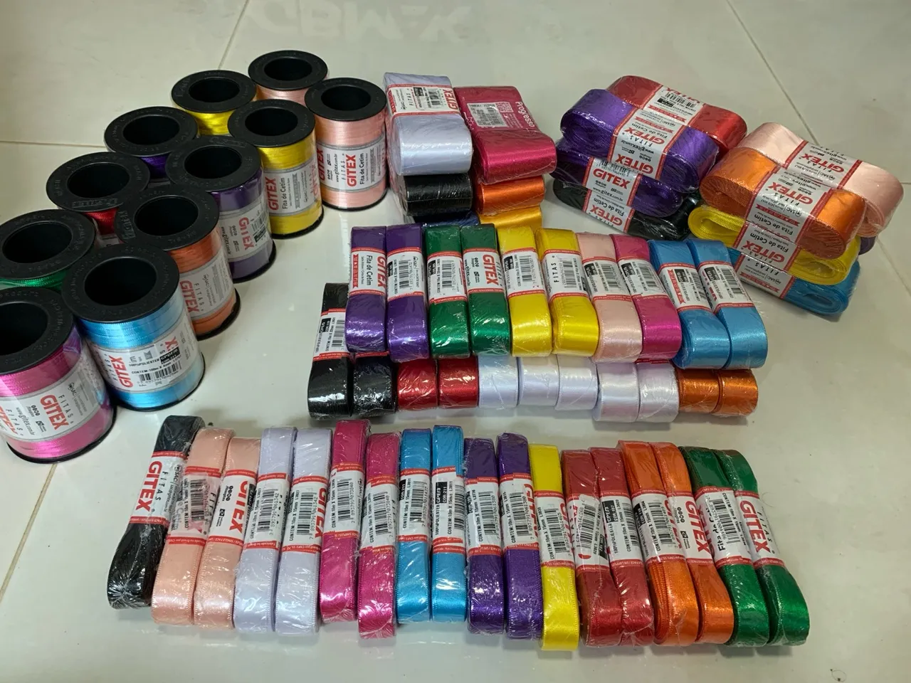Fitas de Cetim Coloridas - Gitex