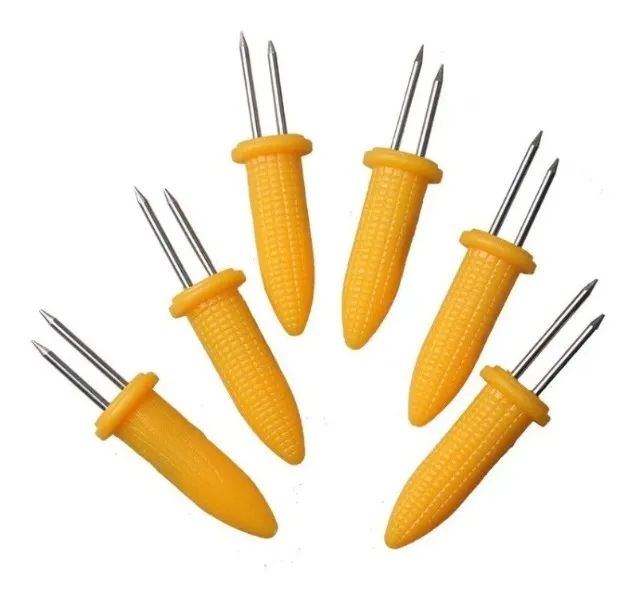 6 Espetinhos Para Milho, Queijos, Carne, Churrasco, Petiscos, Salsicha Etc - Foto 3