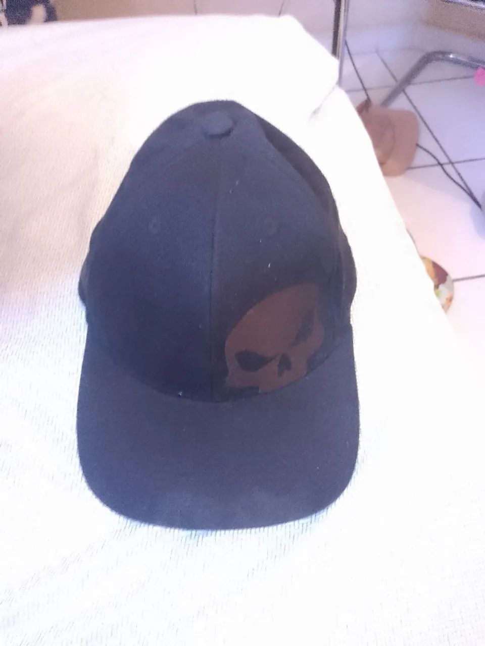 Bone BLACK SKULL iportado preto  - Foto 4