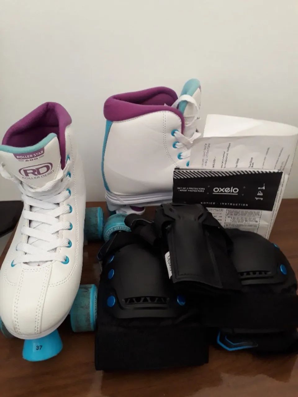 Itens seminovos (Patins e kit acessórios) - Foto 3