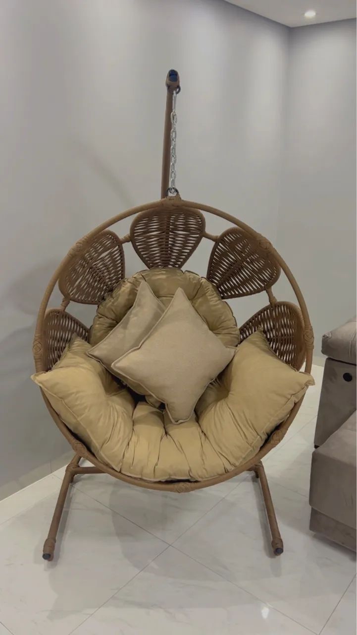 CADEIRA DE BALANÇO NINHO COM CORDA NAÚTICA - Foto 2