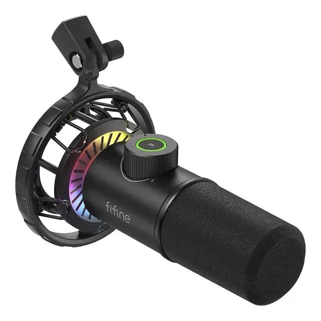 Microfone USB Fifine K658 - Dinâmico, RGB, na Caixa [URGENTE] - Foto 4