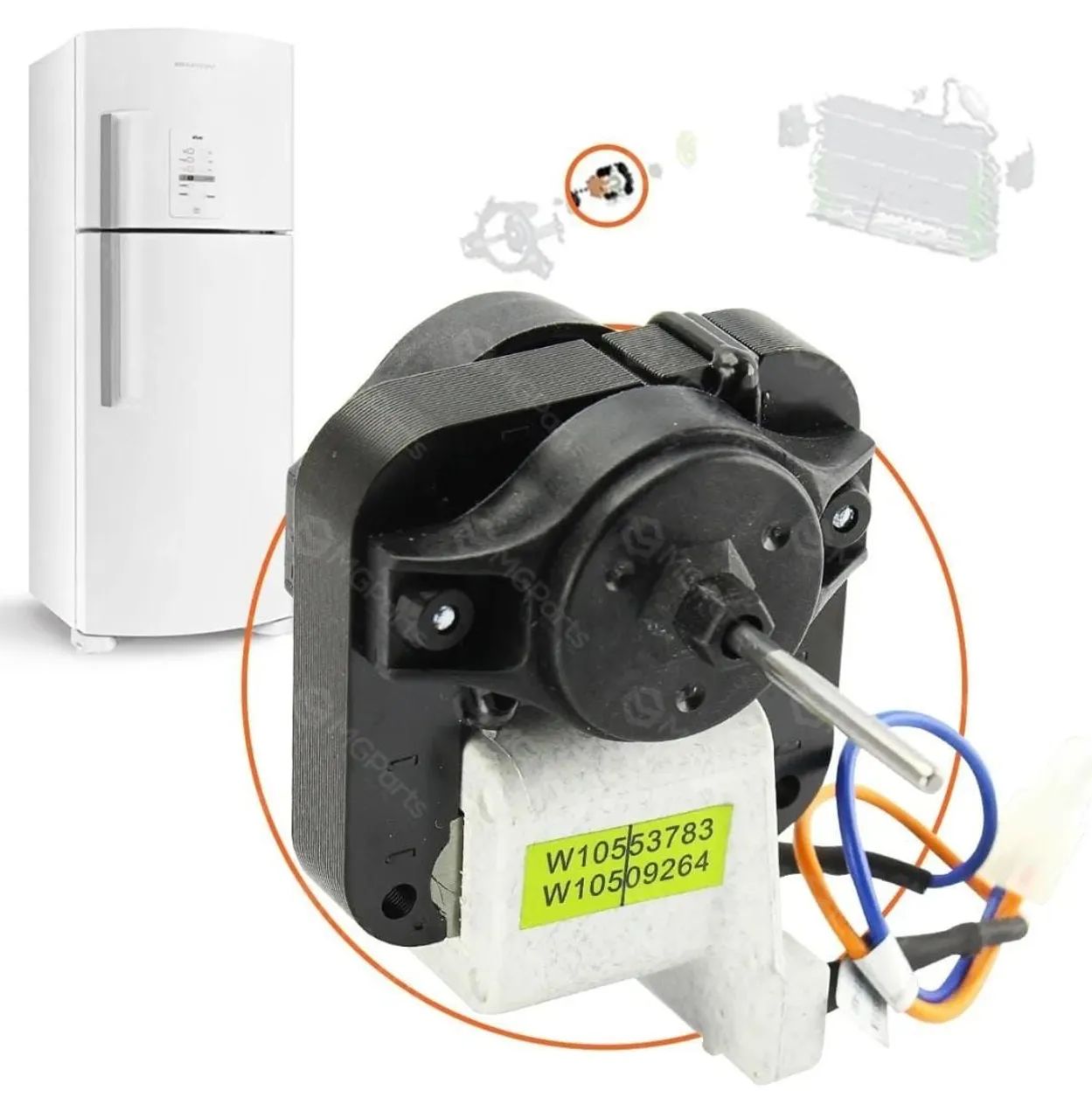 MOTOR VENTILADOR REFRIGERADOR BRASTEMP/CÔNSUL  - Foto 3