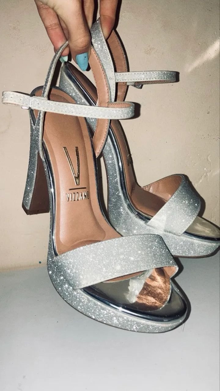 Vizzano Glitter Prata Tenis Vizzano Prateado Tênis Feminino