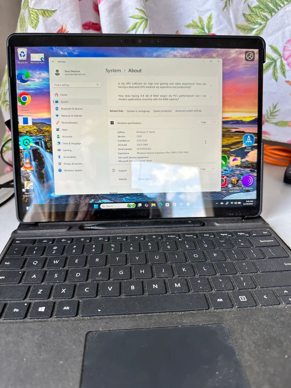 Tablet Surface Pro X 