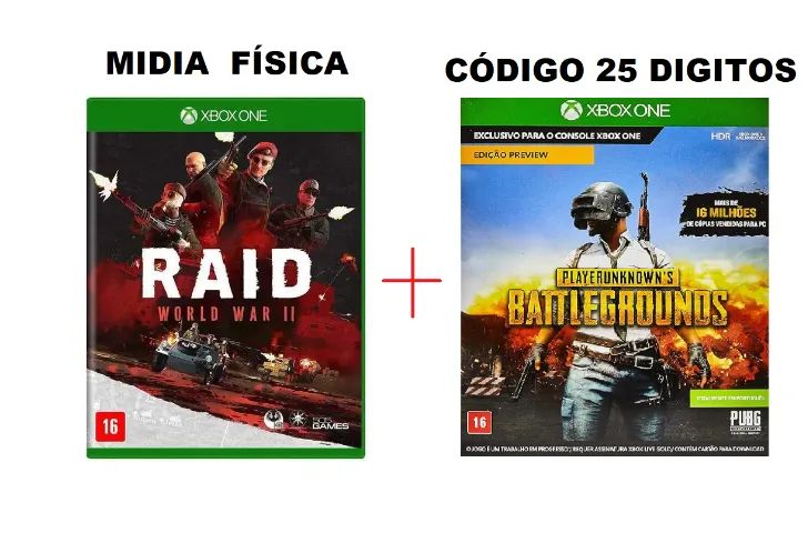 PLAYERUNKNOWNS BATTLEGROUNDS + RAID WORLD WAR 2 - AMBOS PARA XBOX ONE