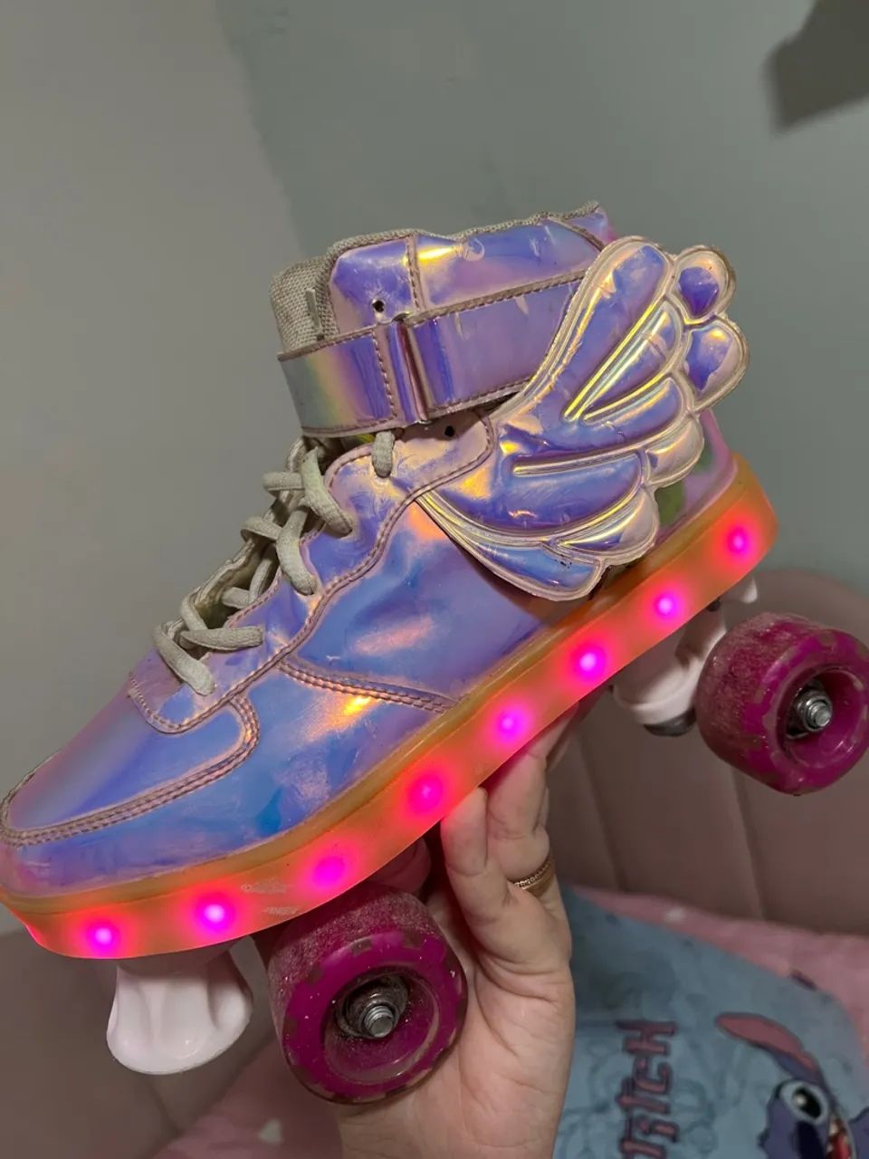 Patins infantil com led 