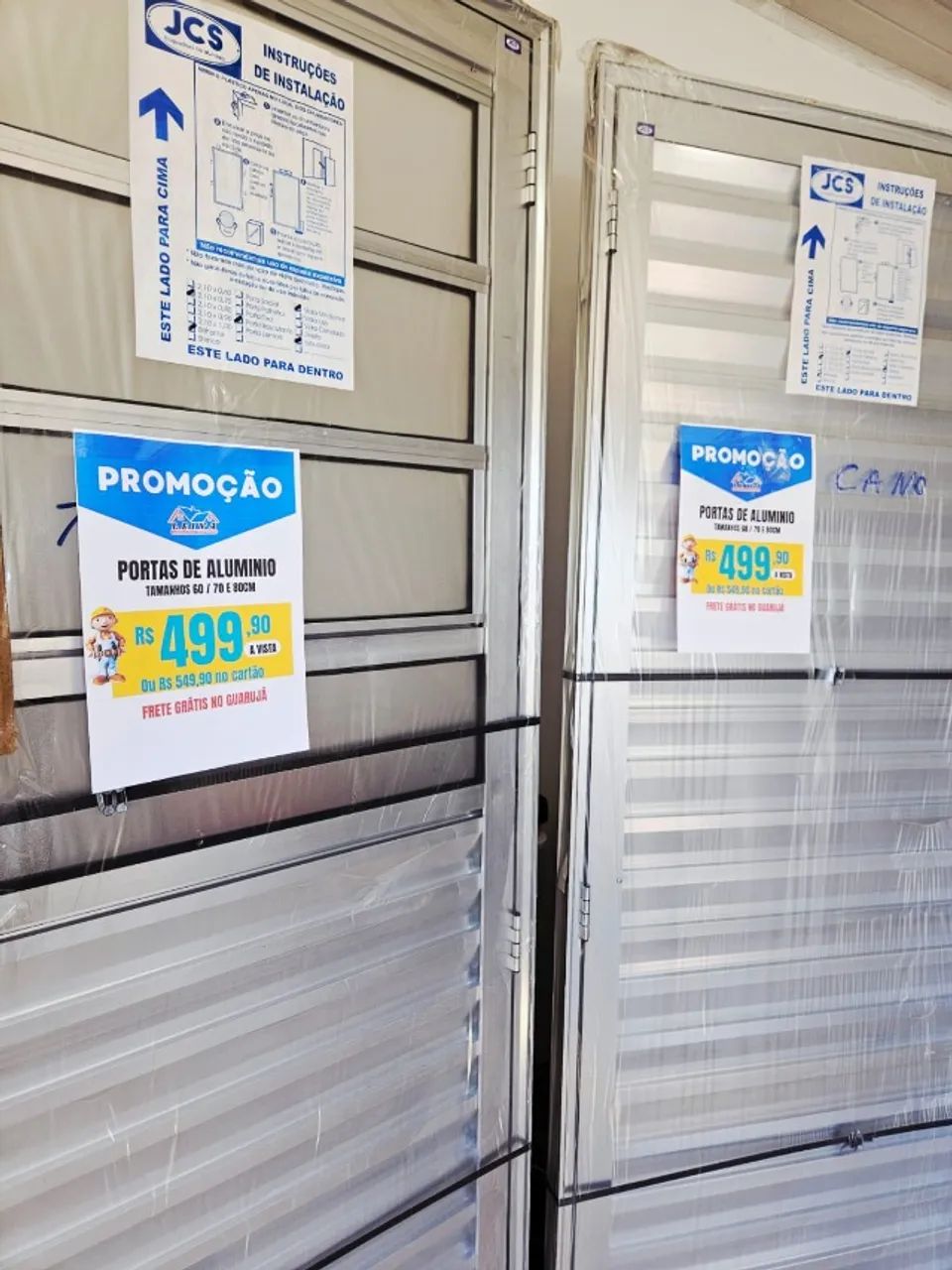 Portas de Aluminio completas e novas - Foto 3